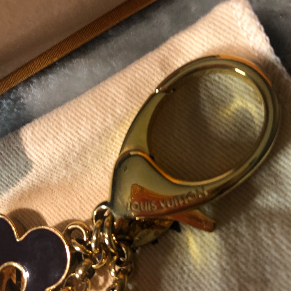 Fleur De Monogram Bag Charm - Picture 2 of 5